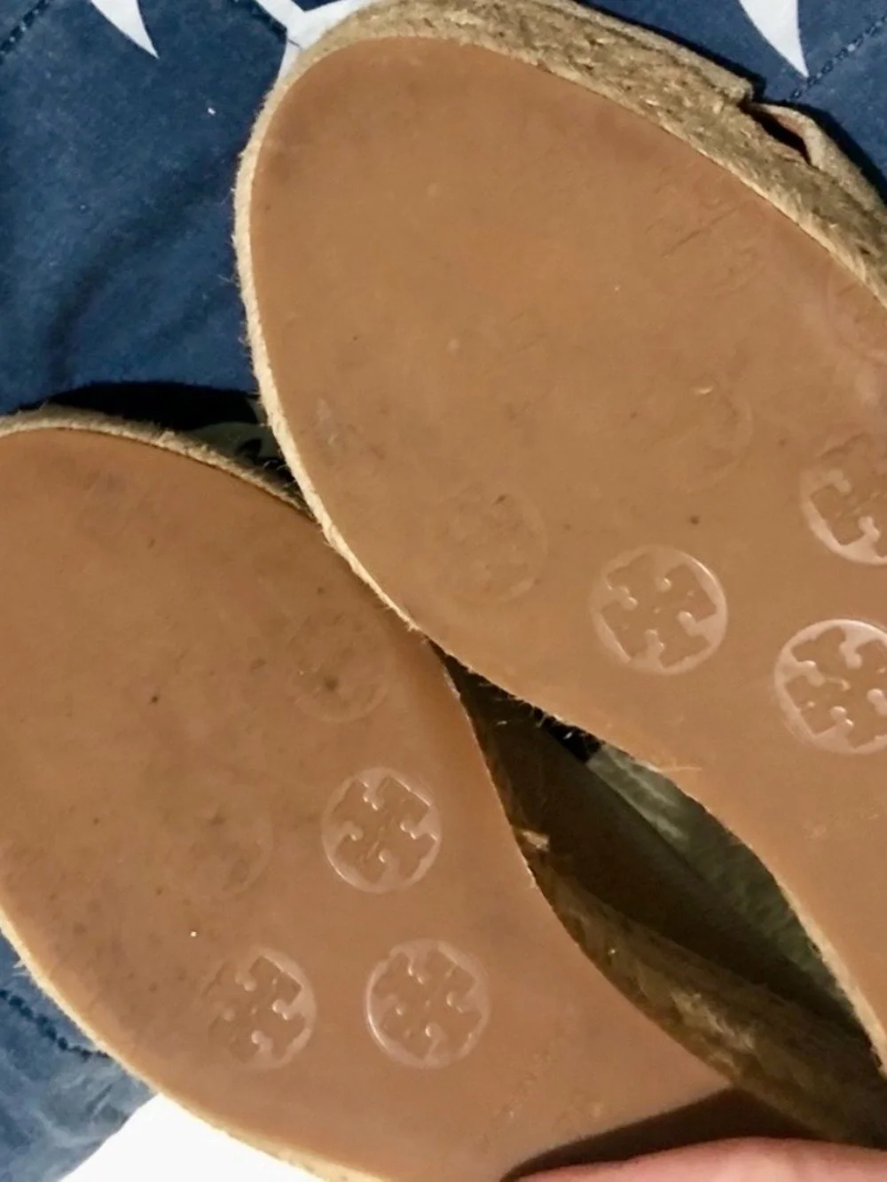 Beige Espadrille by Tori Burch; Wedge Peep Toe